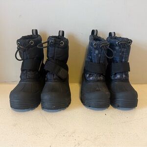 Black and Blue Winter Boots